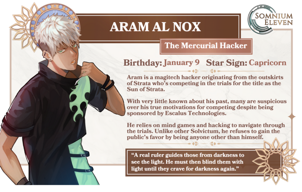 Aram Al Nox character card